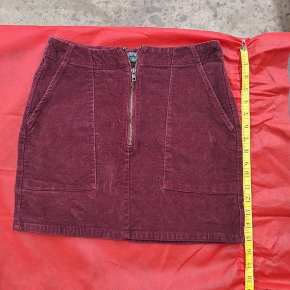 Wild Fable Burgundy Corduroy Skirt - Picture 3 of 12